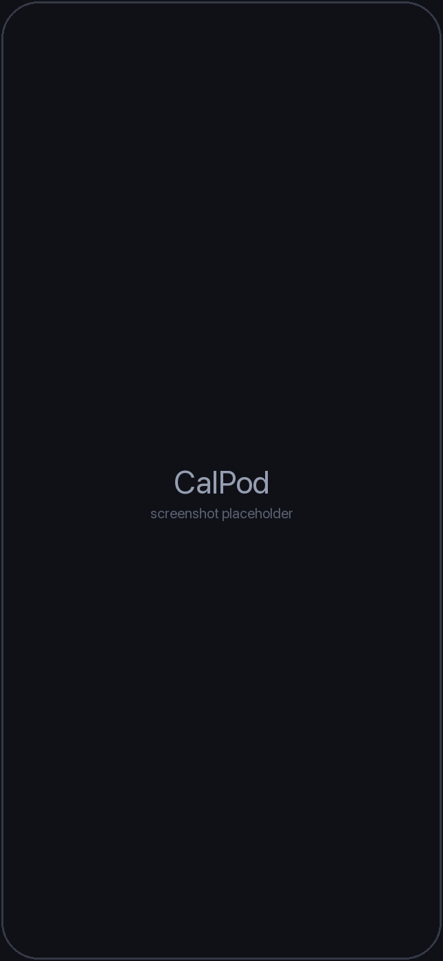 CalPod running on iPhone